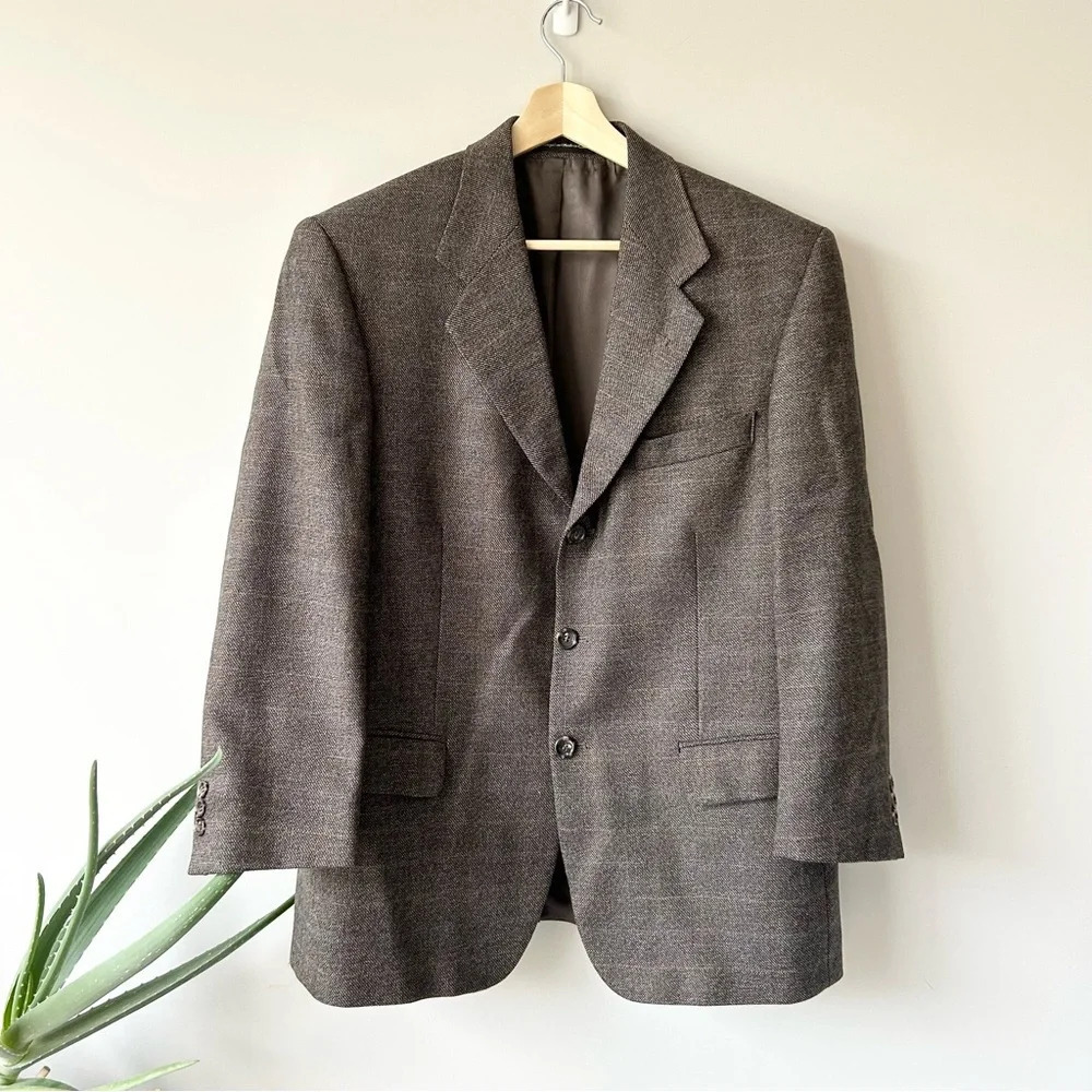Vintage Lineage Union Made Pure Wool Tweed Blazer Made in Canada
